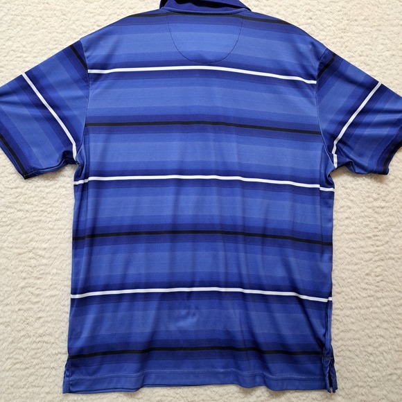 Ben Hogan Mens Size Large Blue Multi Stripe Short Sleeve Golf Polo Shirt - Picture 7 of 7